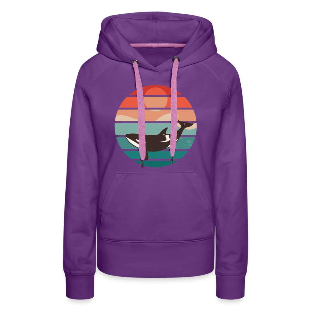 Orca Reto Design - Orca Wahl Frauen Premium Hoodie - Purple