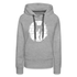 Hase Häschen Schatten Rock Horns Lustiger Frauen Premium Hoodie - Grau meliert