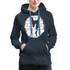 Hase Häschen Schatten Rock Horns Lustiger Frauen Premium Hoodie - Navy