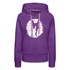 Hase Häschen Schatten Rock Horns Lustiger Frauen Premium Hoodie - Purple