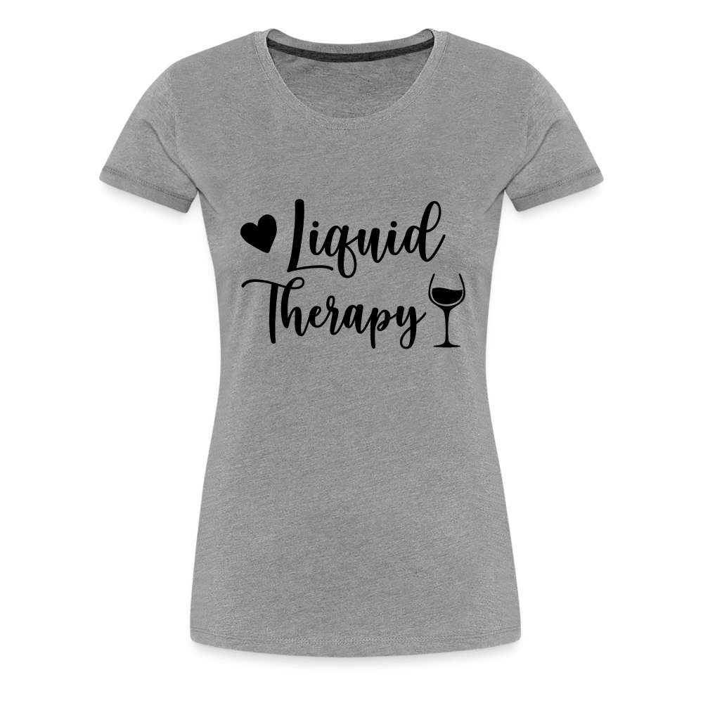 Wein Liebhaberin Liquid Therapy Frauen Premium T-Shirt - Grau meliert
