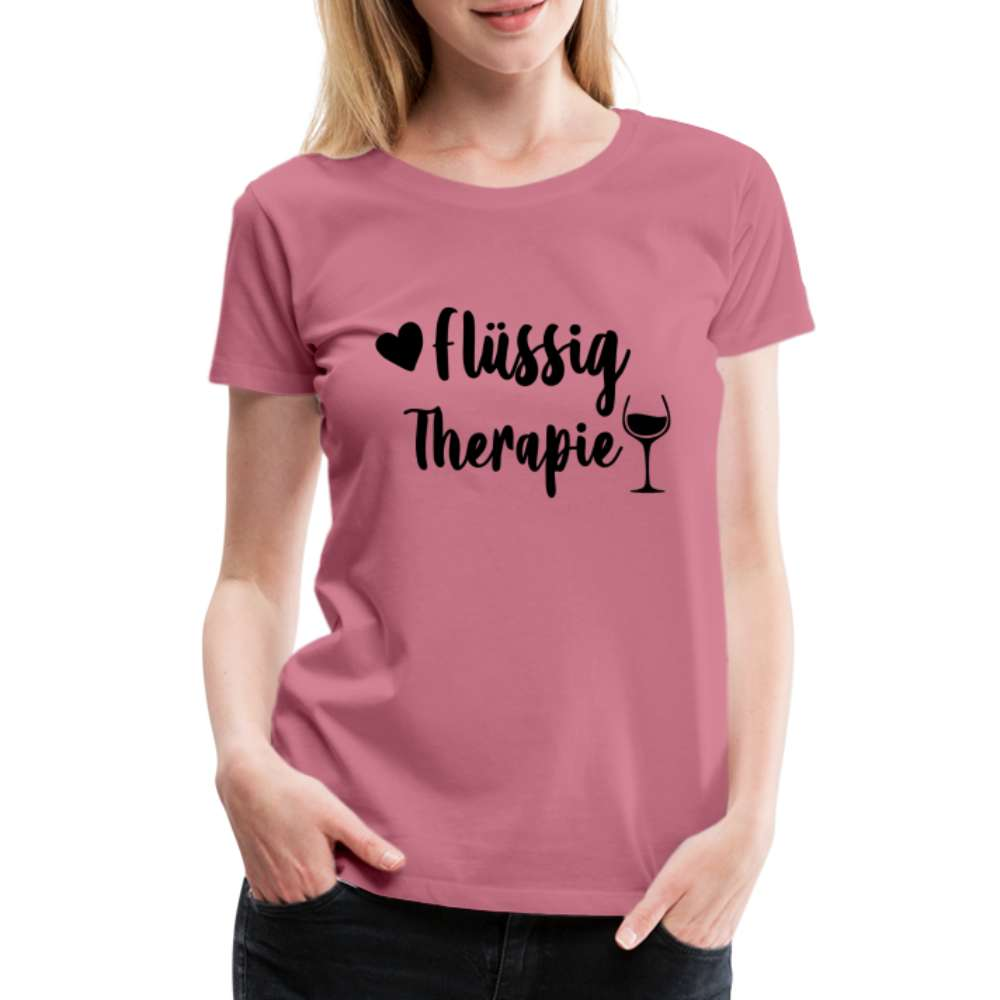 Wein Liebhaberin Flüssig Therapie Frauen Premium T-Shirt - Malve