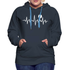 Wein Liebhaberin Wein EKG Herzschlag Frauen Premium Hoodie - Navy