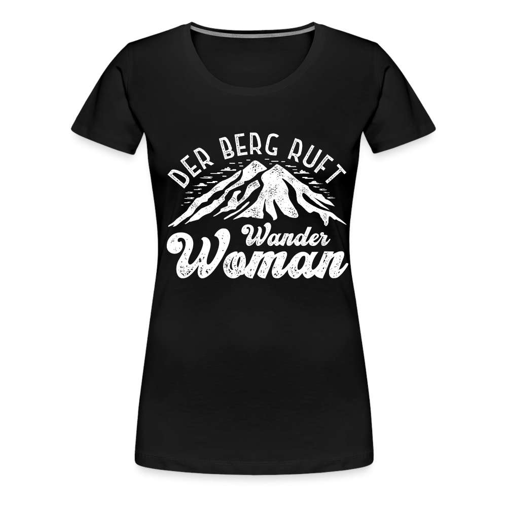 Wandern Bergmensch - Wander Woman Frauen Premium T-Shirt - Schwarz