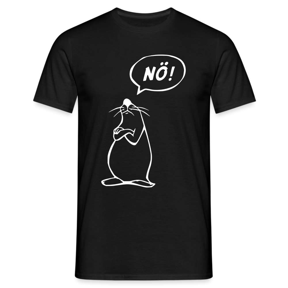 Keine Lust Witzige Robbe NÖ Lustiges T-Shirt - Schwarz