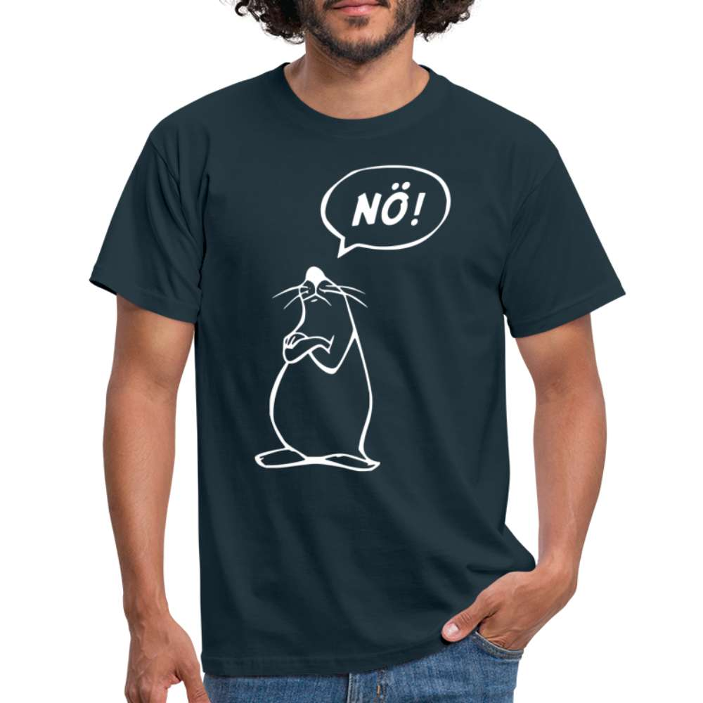 Keine Lust Witzige Robbe NÖ Lustiges T-Shirt - Navy