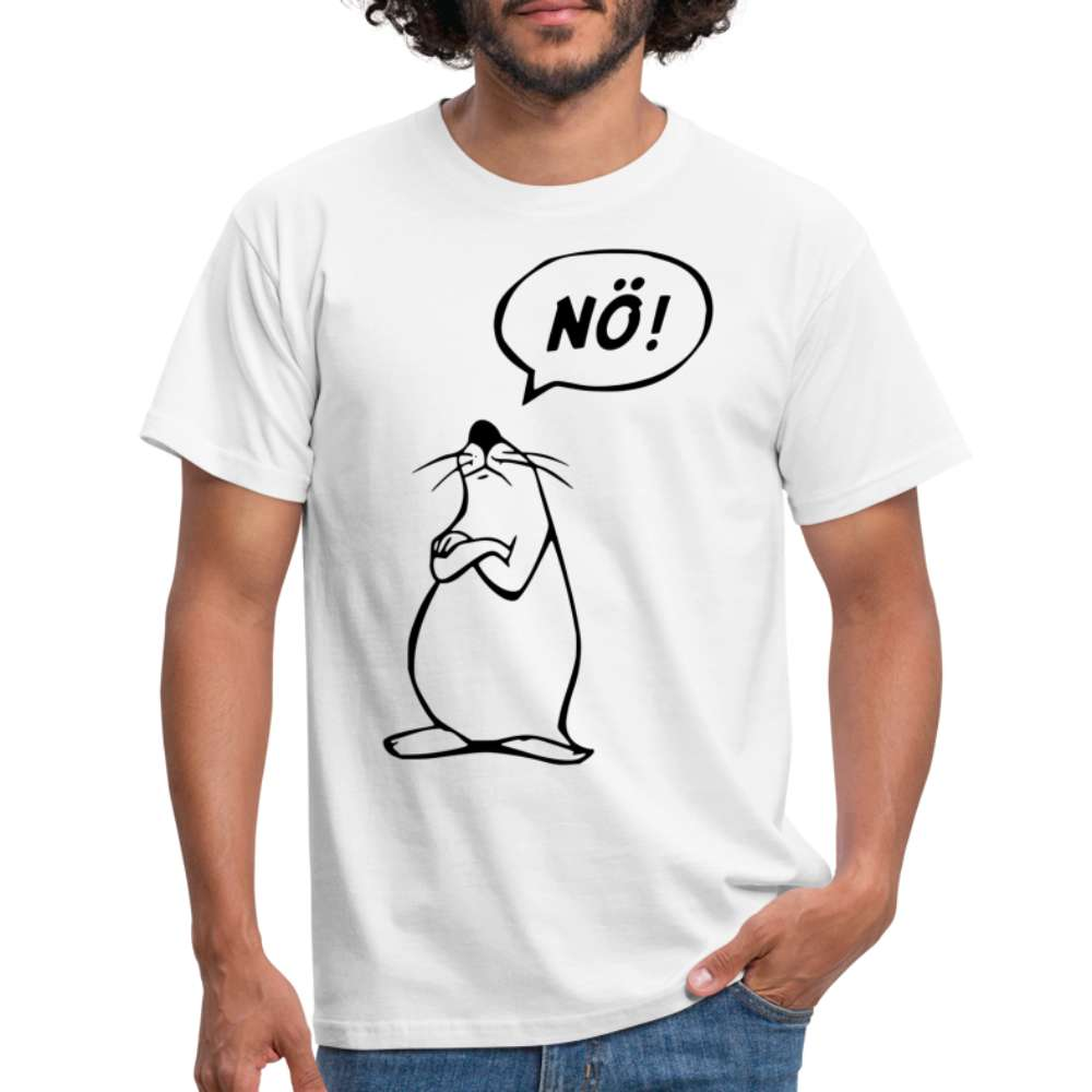 Keine Lust Witzige Robbe NÖ Lustiges T-Shirt - weiß