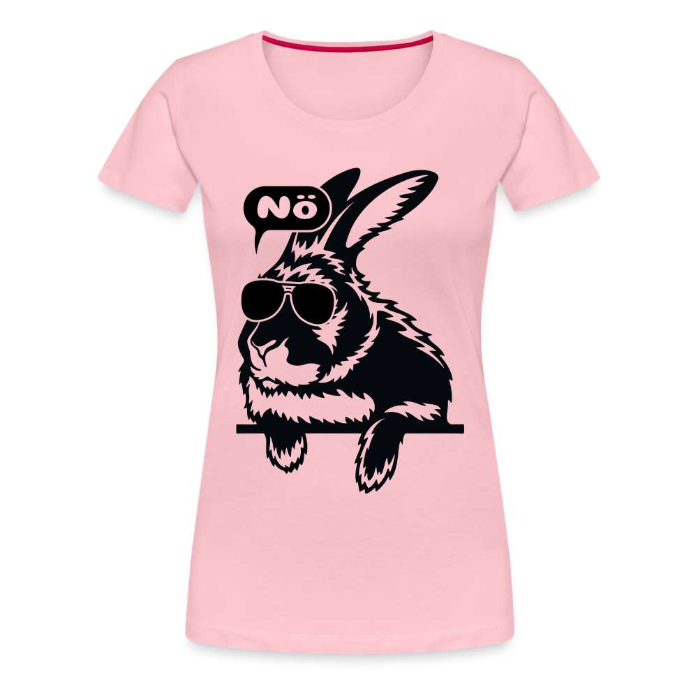 Fauler Hase Karnickel NÖ Lustiges Frauen Premium T-Shirt - Hellrosa