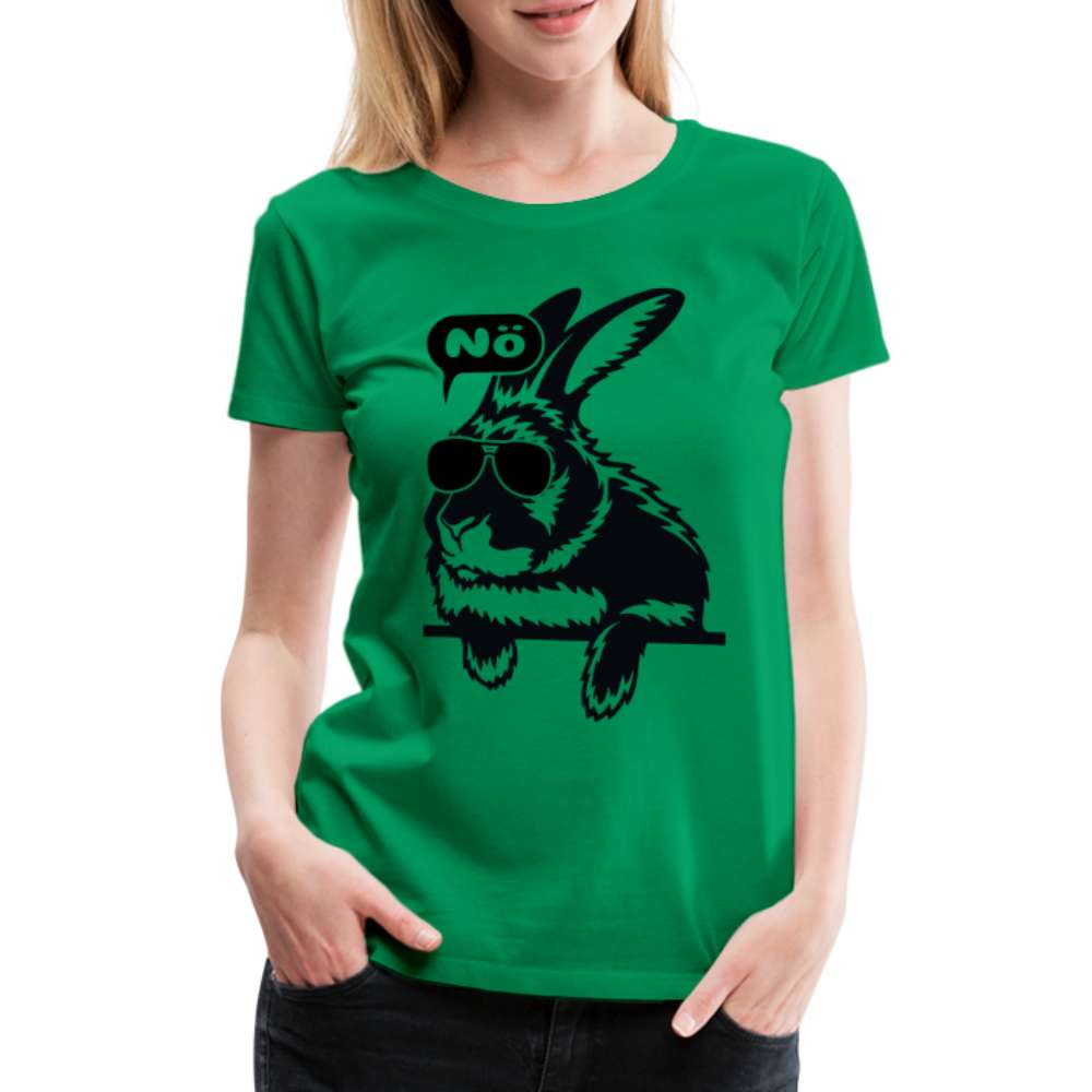 Fauler Hase Karnickel NÖ Lustiges Frauen Premium T-Shirt - Kelly Green