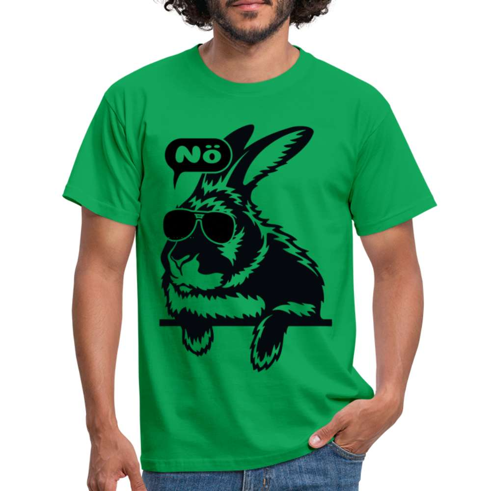 Fauler Hase Karnickel NÖ Lustiges T-Shirt - Kelly Green