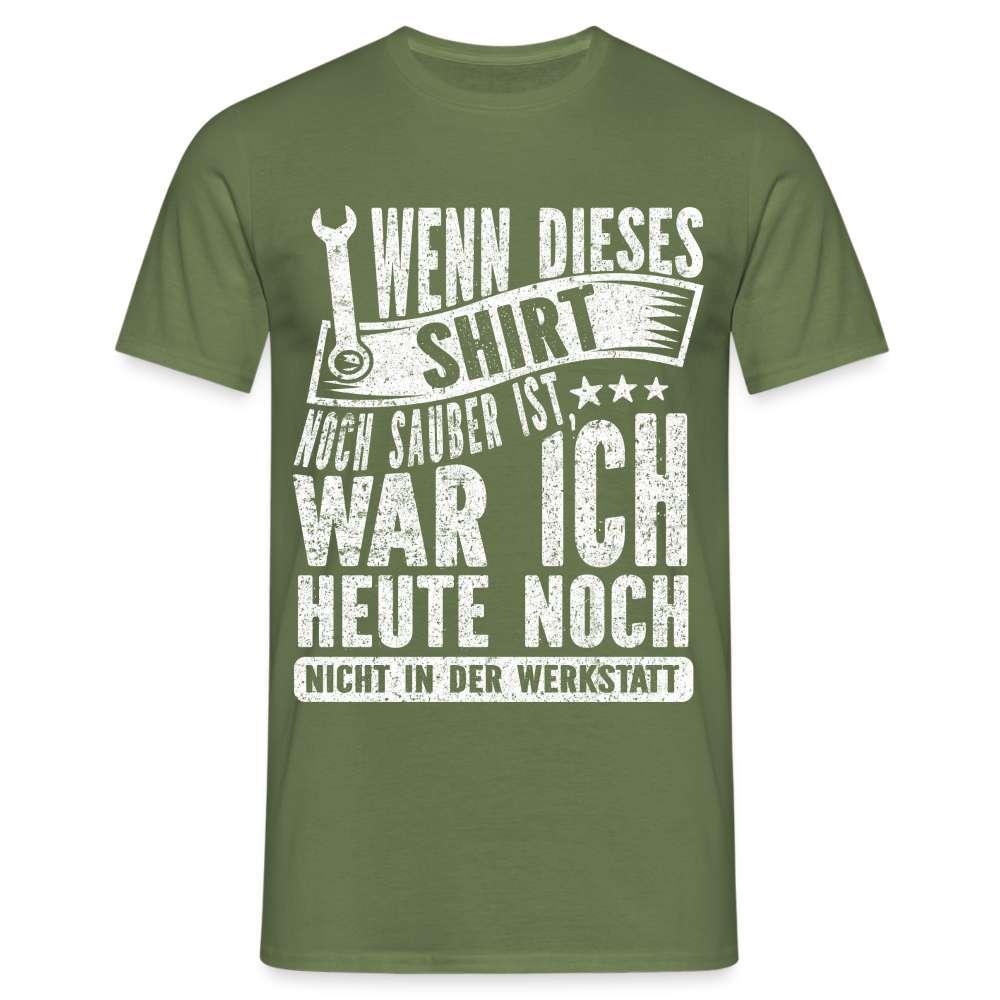 Werkstatt Kfz Mechaniker Mechatroniker Spruch T-Shirt - Militärgrün