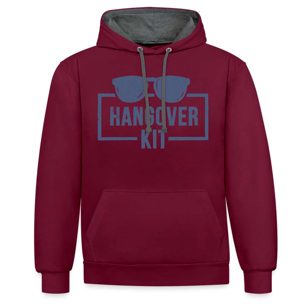 Party Kater Hangover Kit Sonnenbrille Hoodie - Weinrot/Anthrazit