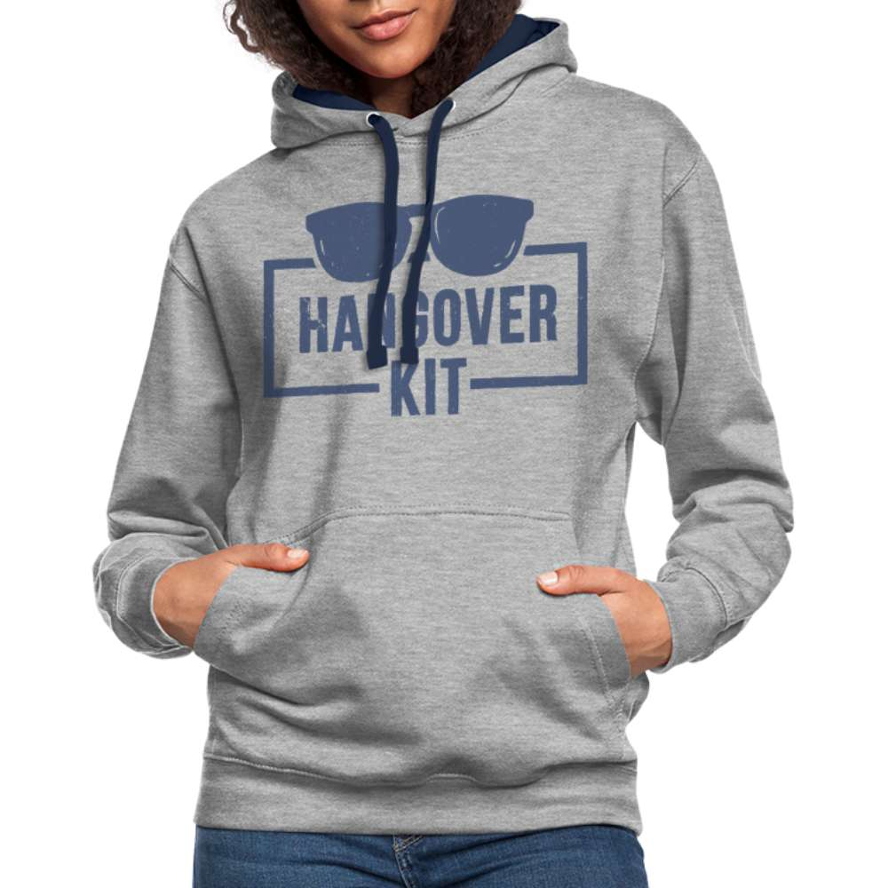 Party Kater Hangover Kit Sonnenbrille Hoodie - Grau meliert/Navy