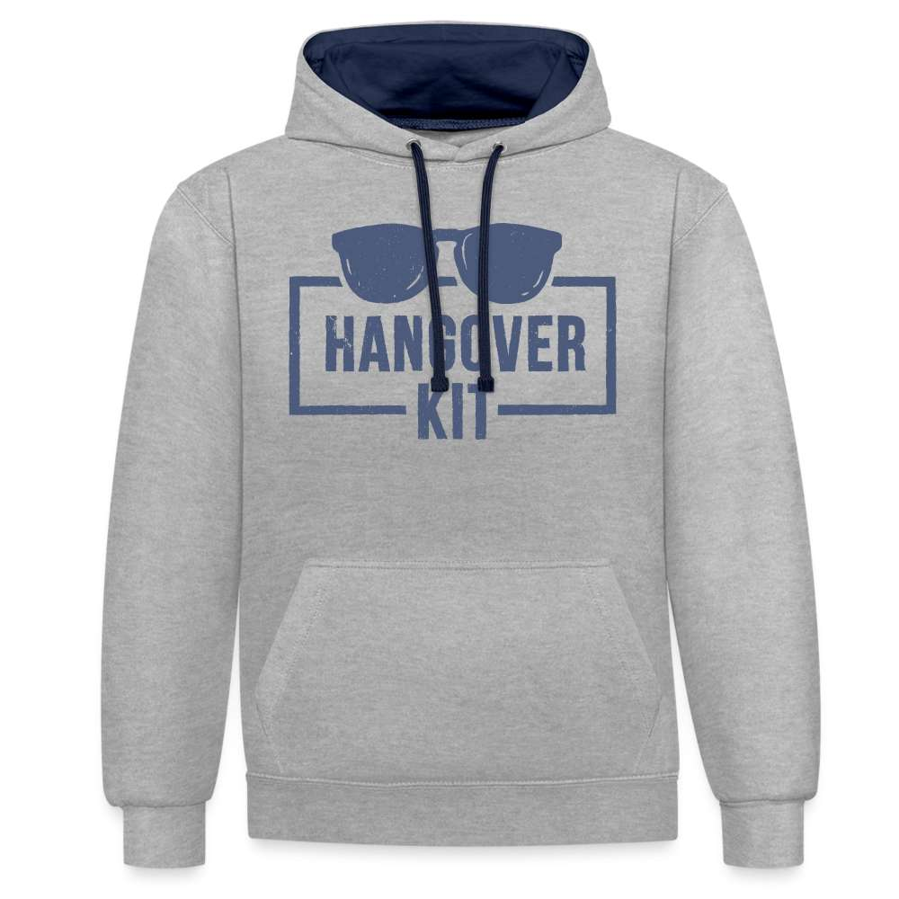 Party Kater Hangover Kit Sonnenbrille Hoodie - Grau meliert/Navy