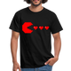 Retro Gaming Valentinstag Herzen Vintage Games T-Shirt - Schwarz