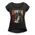 Black Queen Shirt Frauen T-Shirt mit U-Ausschnitt - Schwarz meliert