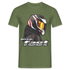 Motorradfahrer Biker Helm Born To Be Fast Geschenk T-Shirt - Militärgrün