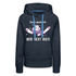 Faule Katze Mache ich nur nicht Heute Lustiger Frauen Premium Hoodie - Navy