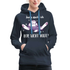 Faule Katze Mache ich nur nicht Heute Lustiger Frauen Premium Hoodie - Navy