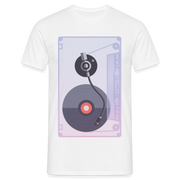 Kassette Schallplatte Retro Style T-Shirt - weiß