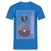 Kassette Schallplatte Retro Style T-Shirt - Royalblau