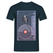 Kassette Schallplatte Retro Style T-Shirt - Navy