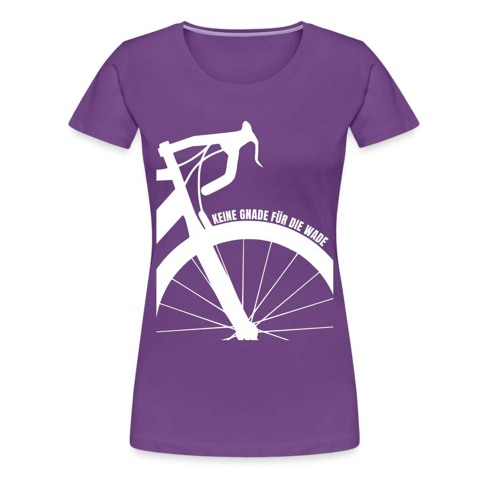 Fahrrad Keine Gnade für die Wade Rad Fahrer Damen Geschenk Damen Premium T-Shirt - Lila