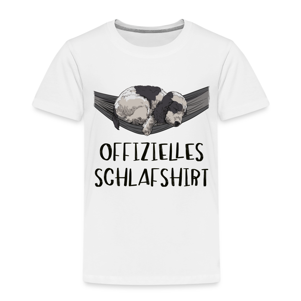 Süßer Hund Hängematte Shirt Offizielles Schlafshirt Geschenk Kinder Premium T-Shirt - weiß