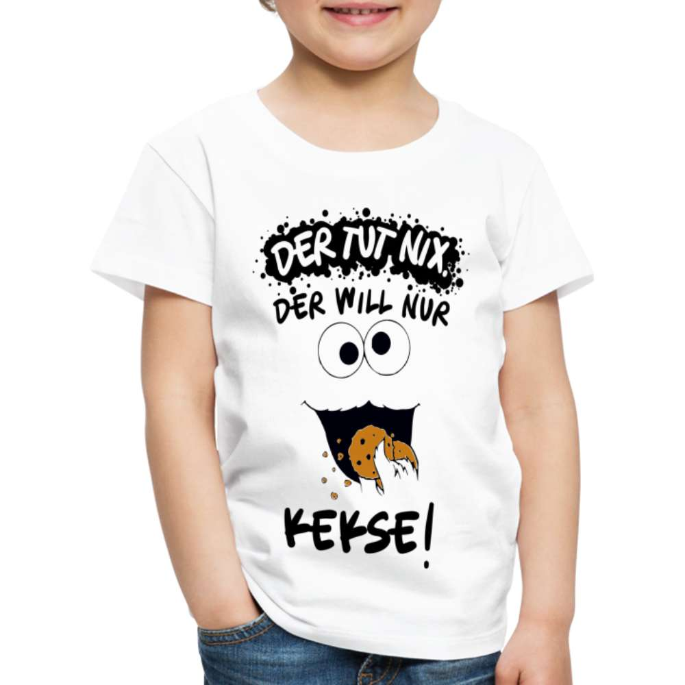 Der tut nix - Der Will nur Kekse Lustiges Kinder Premium T-Shirt - weiß