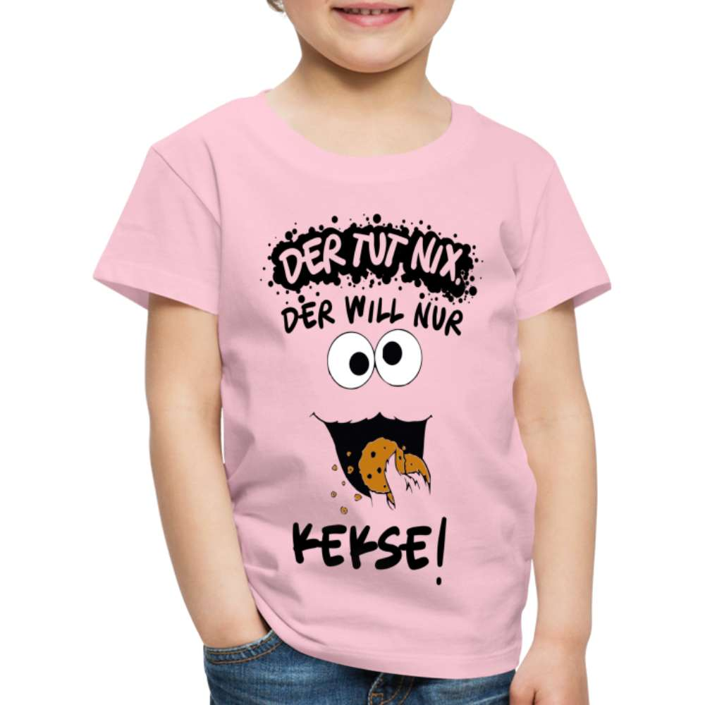 Der tut nix - Der Will nur Kekse Lustiges Kinder Premium T-Shirt - Hellrosa
