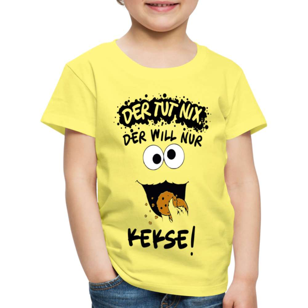 Der tut nix - Der Will nur Kekse Lustiges Kinder Premium T-Shirt - Gelb