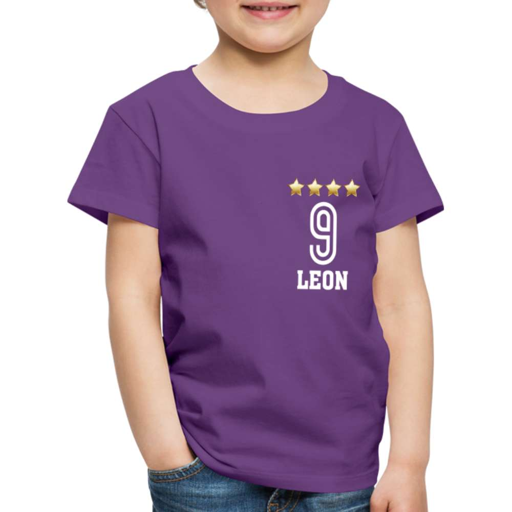 Kinder Fußball Geburtstags Shirt Trikot Personalisierbares Kinder T-Shirt - Lila
