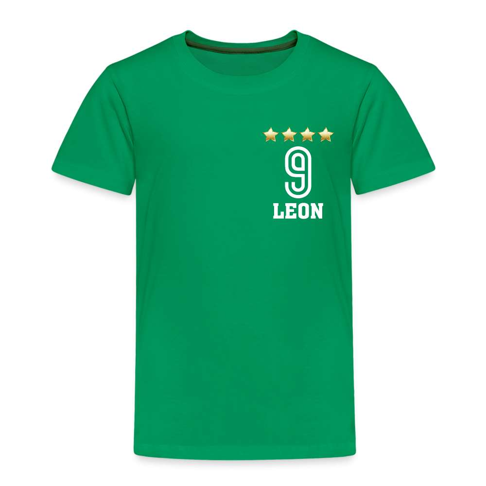 Kinder Fußball Geburtstags Shirt Trikot Personalisierbares Kinder T-Shirt - Kelly Green