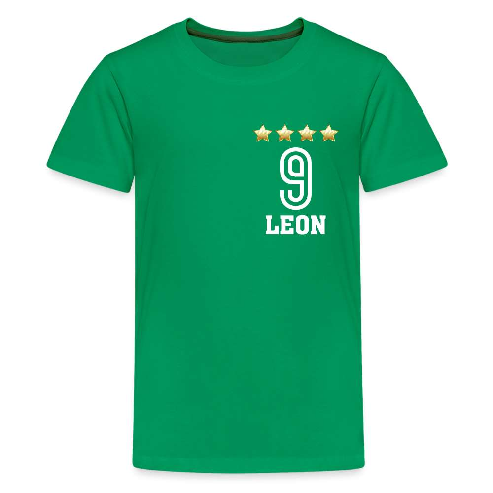 Teenager Fußball Geburtstags Shirt Trikot Personalisierbares Teenager T-Shirt - Kelly Green