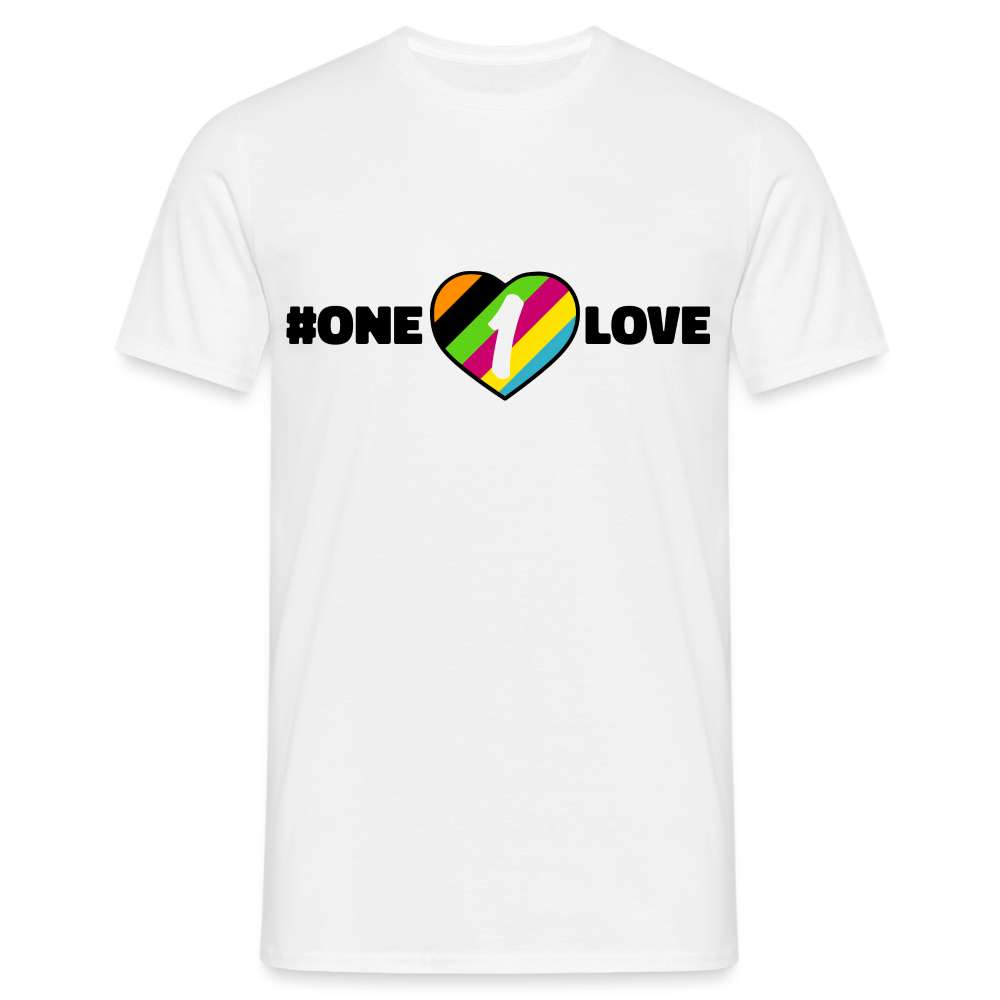 One Love Shirt Statement Fußball T-Shirt - weiß
