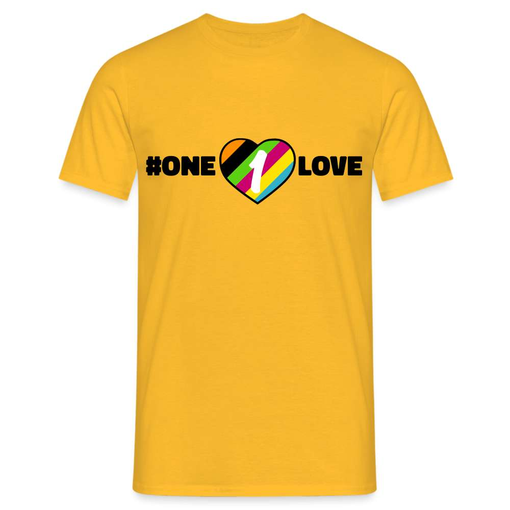 One Love Shirt Statement Fußball T-Shirt - Gelb