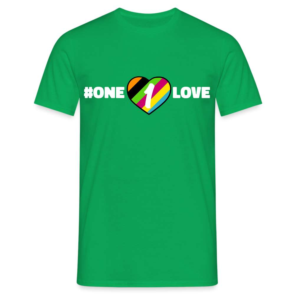 One Love Shirt Statement Fußball Männer T-Shirt - Kelly Green