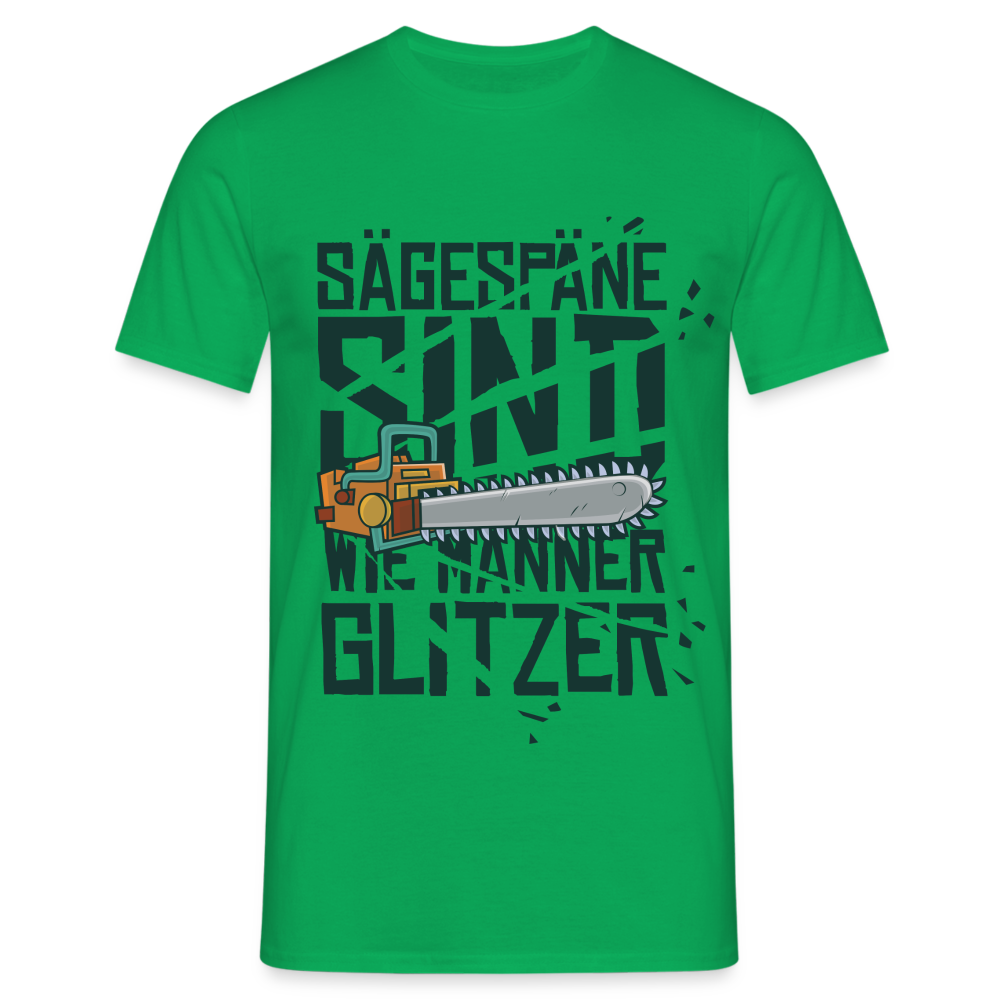 Waldarbeiter Kettensäge Shirt - Sägespäne sind wie Männer Glitzer-Shirt - Kelly Green