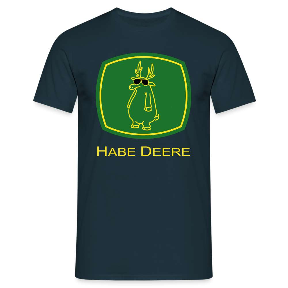 T-Shirt HABE DEERE Lustiges Bauern Traktor T-Shirt - Navy