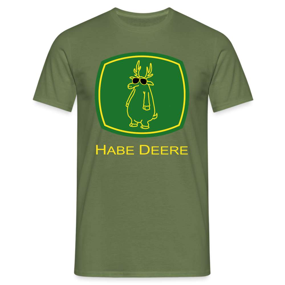 T-Shirt HABE DEERE Lustiges Bauern Traktor T-Shirt - Militärgrün