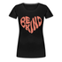 Be Kind Herz 70er Style Frauen Premium T-Shirt - Schwarz