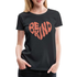 Be Kind Herz 70er Style Frauen Premium T-Shirt - Schwarz