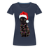 Weihnachten Katze mit Lichterkette Lustiges Weihnachts  Frauen Premium T-Shirt - Navy
