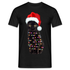Weihnachten Katze mit Lichterkette Lustiges Weihnachts  T-Shirt - Schwarz