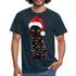 Weihnachten Katze mit Lichterkette Lustiges Weihnachts  T-Shirt - Navy