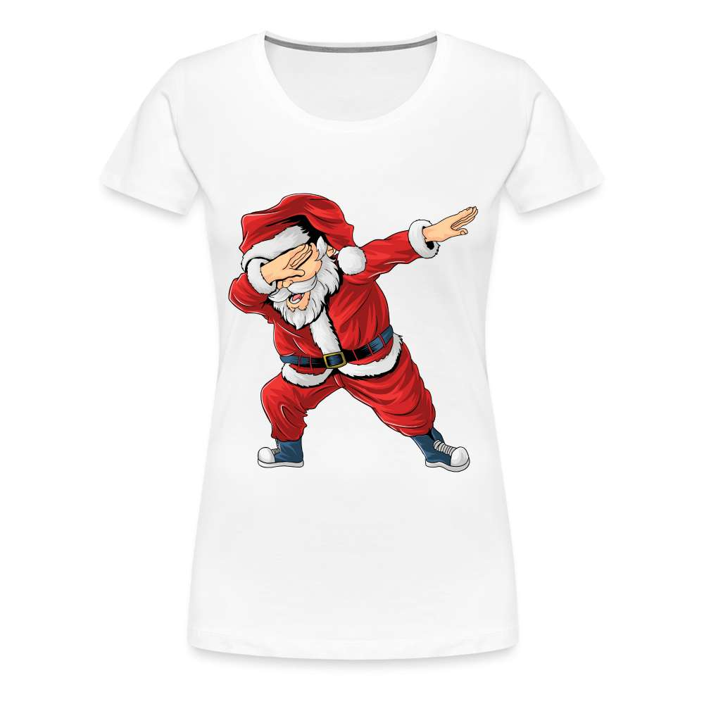 Sante Tanzender Weihnachtsmann Nikolaus Lustiges Frauen Premium T-Shirt - weiß