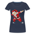 Sante Tanzender Weihnachtsmann Nikolaus Lustiges Frauen Premium T-Shirt - Navy