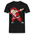 Sante Tanzender Weihnachtsmann Nikolaus Lustiges T-Shirt - Schwarz
