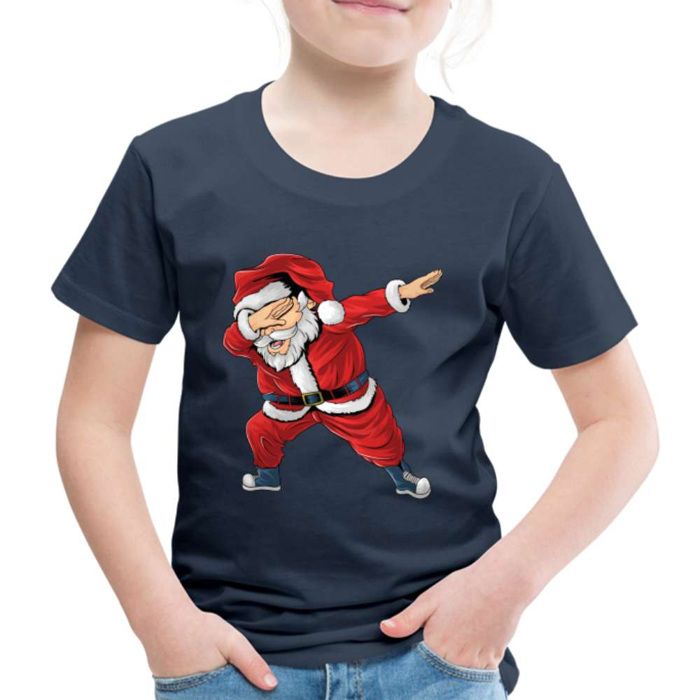 Sante Tanzender Weihnachtsmann Nikolaus Lustiges Kinder Premium T-Shirt - Navy