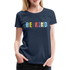 BE KIND Retro Vintage Style Frauen Premium T-Shirt - Navy